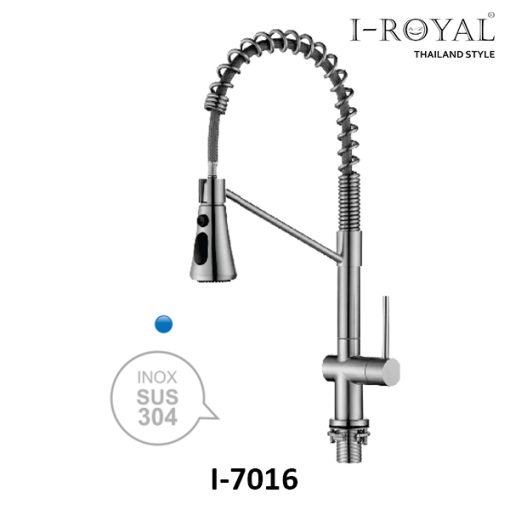 VÒI RỬA CHÉN LẠNH DÂY RÚT INOX 304 I-ROYAL I-7016 - 1