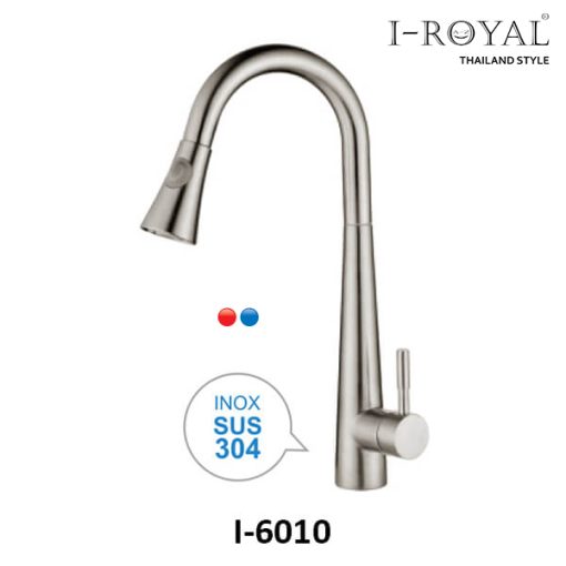 VÒI RỬA CHÉN NÓNG LẠNH DÂY RÚT INOX 304 I-ROYAL I-6010 - 1
