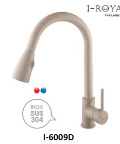 VÒI RỬA CHÉN NÓNG LẠNH DÂY RÚT VÂN ĐÁ I-ROYAL I-6009D
