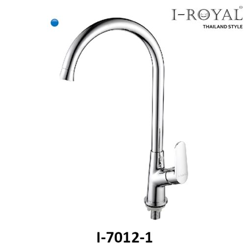 VÒI RỬA CHÉN LẠNH ĐỒNG THAU MẠ CROME I-ROYAL I-7012-1 - 1