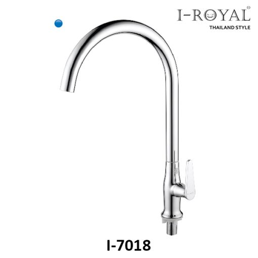 VÒI RỬA CHÉN LẠNH ĐỒNG THAU MẠ CROME I-ROYAL I-7018 - 1