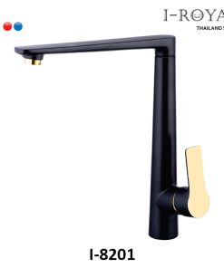 VÒI RỬA CHÉN NÓNG LẠNH ĐỒNG MẠ TĨNH ĐIỆN ĐEN I-ROYAL I-8201