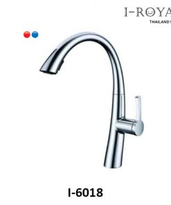 VÒI RỬA CHÉN NÓNG LẠNH DÂY RÚT ĐỒNG THAU MẠ CROM I-ROYAL I-6018