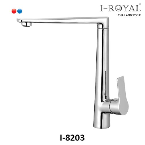VÒI RỬA CHÉN NÓNG LẠNH ĐỒNG THAU MẠ CROME I-ROYAL I-8203 - 1