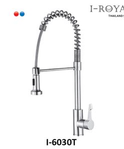 VÒI RỬA CHÉN NÓNG LẠNH DÂY RÚT ĐỒNG THAU MẠ CROME I-ROYAL I-6030T