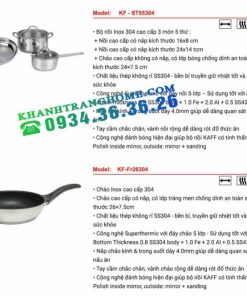 BỘ NỒI INOX 5 MÓN KAFF KF-ST05304 - 90 BỘ NỒI INOX 5 MÓN KAFF KF-ST05304 - 89