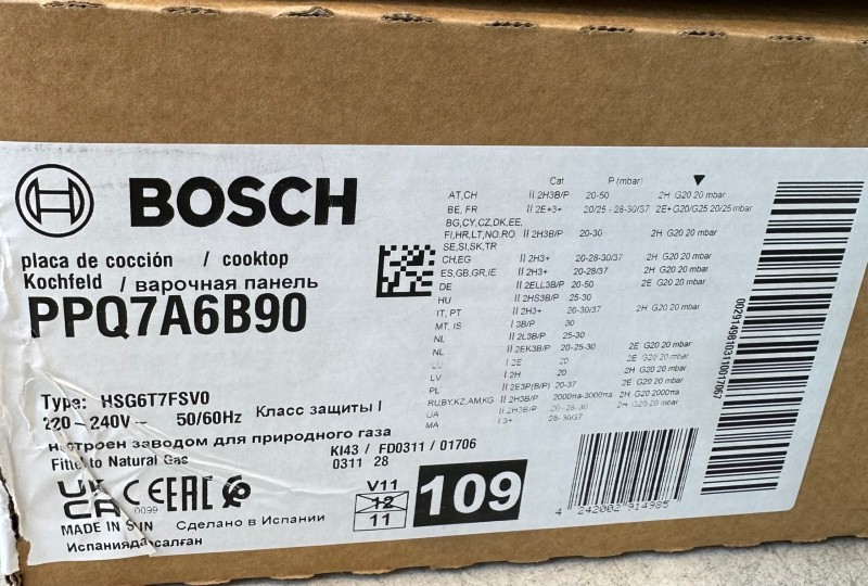 Bếp gas Bosch PPQ7A6B90 series 6 - 144