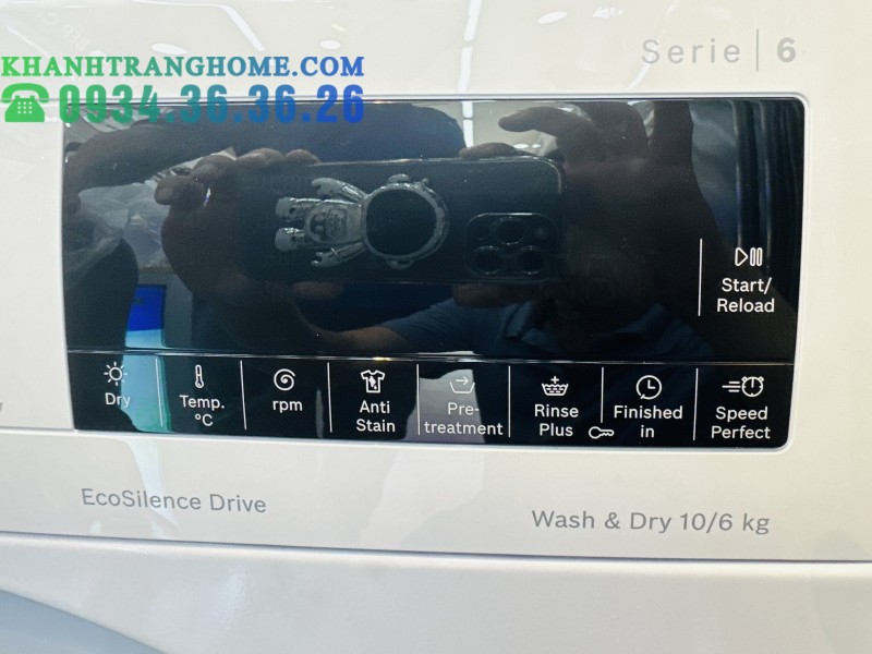 MÁY GIẶT SẤY QUẦN ÁO BOSCH TGB WNA254U0SG 10KG 6KG - SERIE 6 - 96
