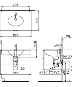 Lavabo CAESAR LF5026 Đặt Bàn - 14 Lavabo CAESAR LF5026 Đặt Bàn - 13