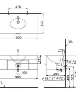 Lavabo CAESAR LF5028 Đặt Bàn - 12 Lavabo CAESAR LF5028 Đặt Bàn - 11