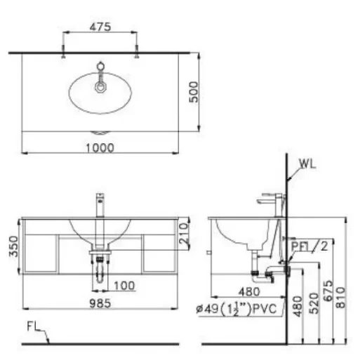 Lavabo CAESAR LF5028 Đặt Bàn - 5
