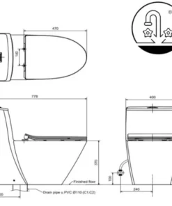 Bồn Cầu INAX AC-919VRN 1 Khối - 19