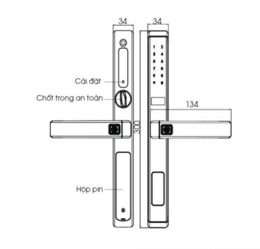 Khóa thông minh DEMAX SL688GS LUX tiêu chuẩn Đức - 3