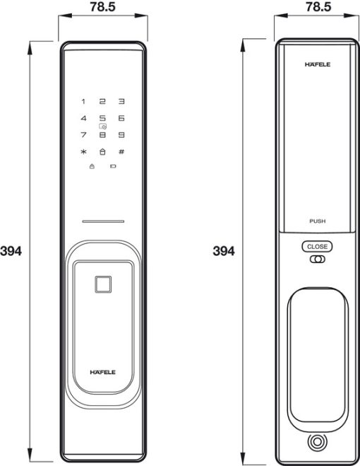 Khóa Điện Tử Hafele Pp8100 912-05-697 - 3