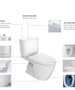 Bồn Cầu INAX AC-602VN 2 Khối Nắp Êm - 19