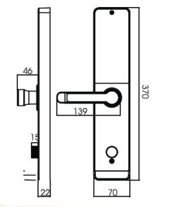 KHÓA CỬA VÂN TAY KASSLER KL-678 GOLD - 6 KASSLER KL-678 GOLD