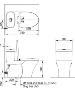 Bồn Cầu INAX AC-959A/CW-S15VN 1 Khối Nắp Rửa Cơ - 10 Bồn Cầu INAX AC-959A/CW-S15VN 1 Khối Nắp Rửa Cơ - 9