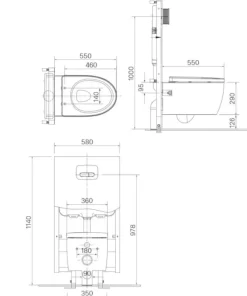 Bồn Cầu INAX AC-952VN Treo Tường Nắp Êm - 9
