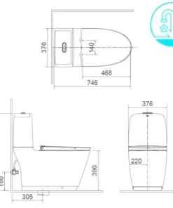 Bồn Cầu INAX AC-832VN 2 Khối Nắp Êm - 10 Bồn Cầu INAX AC-832VN 2 Khối Nắp Êm - 9