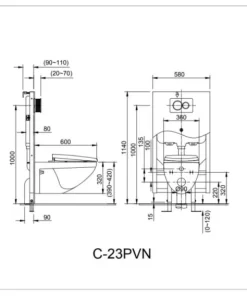 Bồn Cầu INAX AC-23PVN Treo Tường - 13