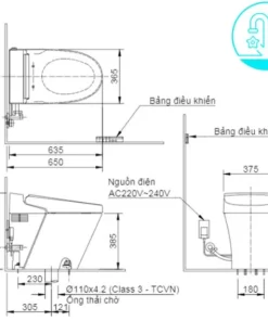 Bồn Cầu Điện Tử INAX AC-618VN - 9