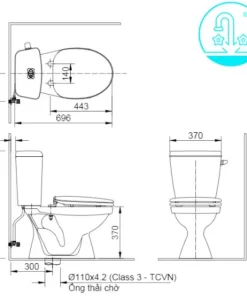 Bồn Cầu INAX C-117VAN 2 Khối Nắp Êm - 10 Bồn Cầu INAX C-117VAN 2 Khối Nắp Êm - 9