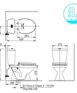 Bồn Cầu INAX C-108VAN 2 Khối Nắp Êm - 10 Bồn Cầu INAX C-108VAN 2 Khối Nắp Êm - 9