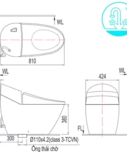 Bồn Cầu INAX AC-2700VN 1 Khối - 9