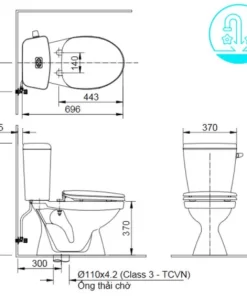 Bồn Cầu INAX C-117VA 2 Khối Nắp Thường - 13