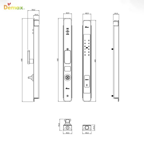 Khóa thông minh DEMAX SL801 CG tiêu chuẩn Đức - 3