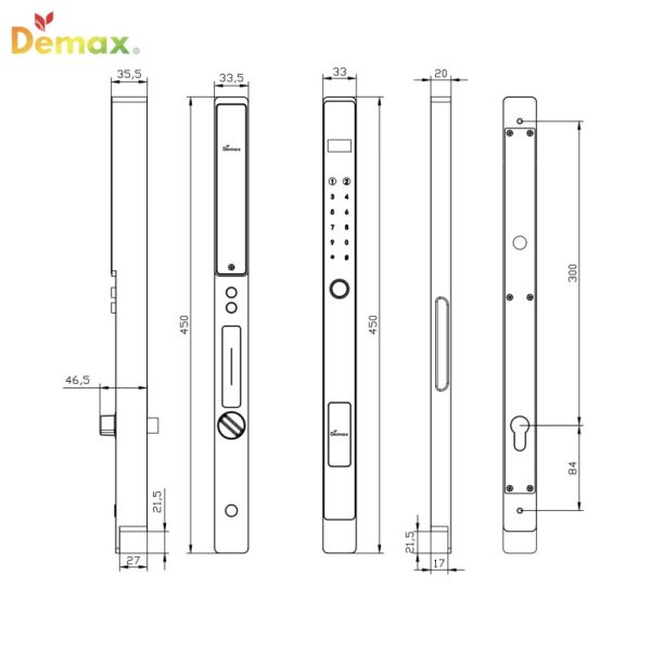 Khóa thông minh DEMAX SL808 AG CNC tiêu chuẩn Đức - 3