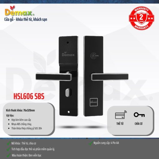 Khóa khách sạn DEMAX HSL606 SBS tiêu chuẩn Đức - 5