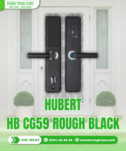 KHÓA CỬA VÂN TAY HUBERT HB CG59 ROUGH BLACK - 22