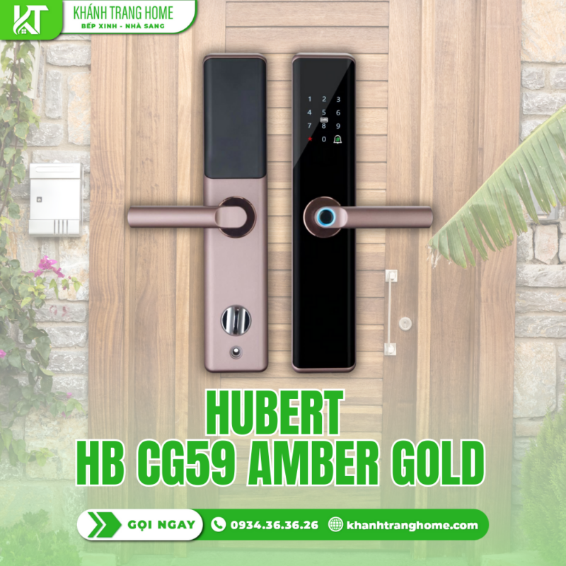 KHÓA CỬA VÂN TAY HUBERT HB CG59 AMBER GOLD - 25 KHÓA CỬA VÂN TAY HUBERT HB CG59 AMBER GOLD