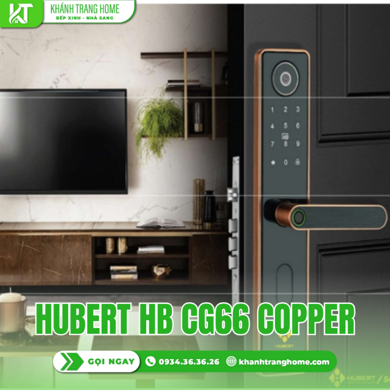 KHÓA CỬA VÂN TAY HUBERT HB CG66 COPPER - 24 KHÓA CỬA VÂN TAY HUBERT HB CG66 COPPER