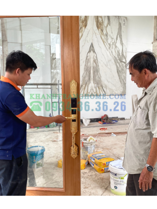 Khóa đại sảnh biệt thự cao cấp DEMAX SL986 GOLD APP WIFI tiêu chuẩn Đức - 4
