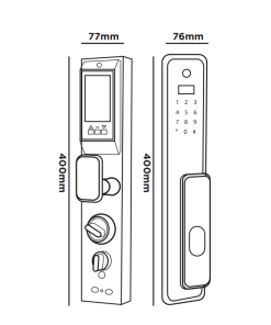 Khoá điện tử Hubert Cửa Gỗ HB CG99 Gold 24K - 8 Khoá điện tử Hubert Cửa Gỗ HB CG99 Gold 24K - 7
