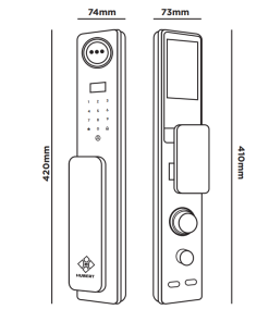 KHÓA CỬA VÂN TAY HUBERT HB CG88 AMBER GOLD - 8 KHÓA CỬA VÂN TAY HUBERT HB CG88 AMBER GOLD - 7
