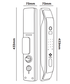 KHÓA CỬA VÂN TAY HUBERT HB CG68 DARK GRAY - 8 KHÓA CỬA VÂN TAY HUBERT HB CG68 DARK GRAY - 7
