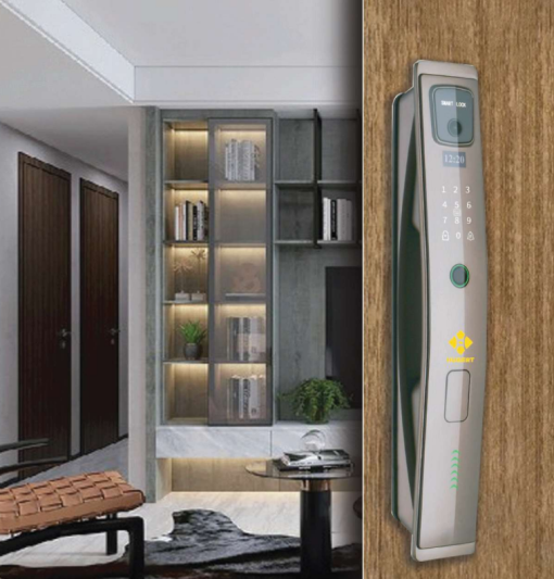 KHÓA CỬA VÂN TAY HUBERT HB CG79 NANO COFFEE - 7