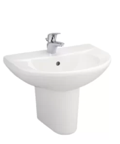 Chậu Rửa Lavabo COTTO C014/C4201 Treo Tường Kèm Chân Ngắn - 5