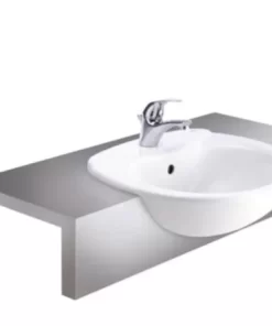 Chậu Rửa Lavabo COTTO C0240 Julia Bán Âm Bàn Kháng Khuẩn - 6 Chậu Rửa Lavabo COTTO C0240 Julia Bán Âm Bàn Kháng Khuẩn - 5