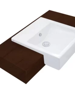 Chậu Rửa Lavabo COTTO C02717 Parvis Bán Âm Bàn Kháng Khuẩn - 6 Chậu Rửa Lavabo COTTO C02717 Parvis Bán Âm Bàn Kháng Khuẩn - 5