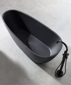 Bồn Tắm Đá MOWOEN MW003-Matt Black 1700mm - 9