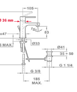 Vòi Lavabo Teka Aura Vòi Lavabo 503420200 - 5