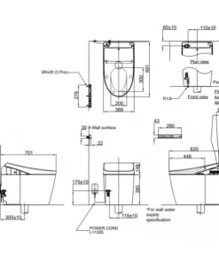 Bồn cầu điện tử TOTO CS989PVT#NW1/TCF9768WZ#NW1 NEOREST RH (220V) - 9