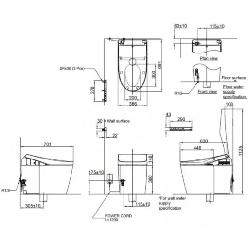 Bồn cầu điện tử TOTO CS989PVT#NW1/TCF9768WZ#NW1 NEOREST RH (220V) - 5