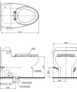 Bồn Cầu Điện Tử TOTO MS688W11#XW Kèm Nắp Rửa Điện Tử WASHLET Dòng S7 – TCF4911Z (220V) - 12 Bồn Cầu Điện Tử TOTO MS688W11#XW Kèm Nắp Rửa Điện Tử WASHLET Dòng S7 – TCF4911Z (220V) - 11