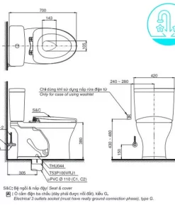 Bồn Cầu Điện Tử TOTO CS735DW11#XW Kèm Nắp Rửa Điện Tử WASHLET Dòng S7 – TCF4911Z (220V) - 10 Bồn Cầu Điện Tử TOTO CS735DW11#XW Kèm Nắp Rửa Điện Tử WASHLET Dòng S7 – TCF4911Z (220V) - 9