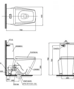 Bồn Cầu TOTO 2 Khối CS680DT4#XW Nắp Đóng Êm TC375CVK - 10 Bồn Cầu TOTO 2 Khối CS680DT4#XW Nắp Đóng Êm TC375CVK - 9